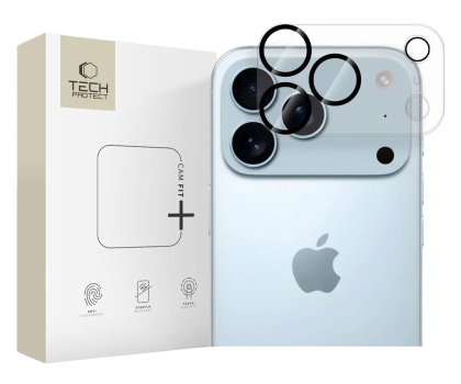 Szkło i folia ochronna TECH-PROTECT Cam Fit+ do Iphone 17 Pro Max Clear 5906302319107